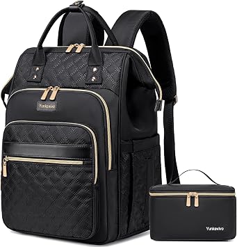 Lunch Backpack for Women, 15.6 Inch Laptop Backpack for Womens Stylish Nurse, Teacher Work Back pack with Lunch Box Insulated Backpacks Cooler for Women Men Travel Camping Picnics