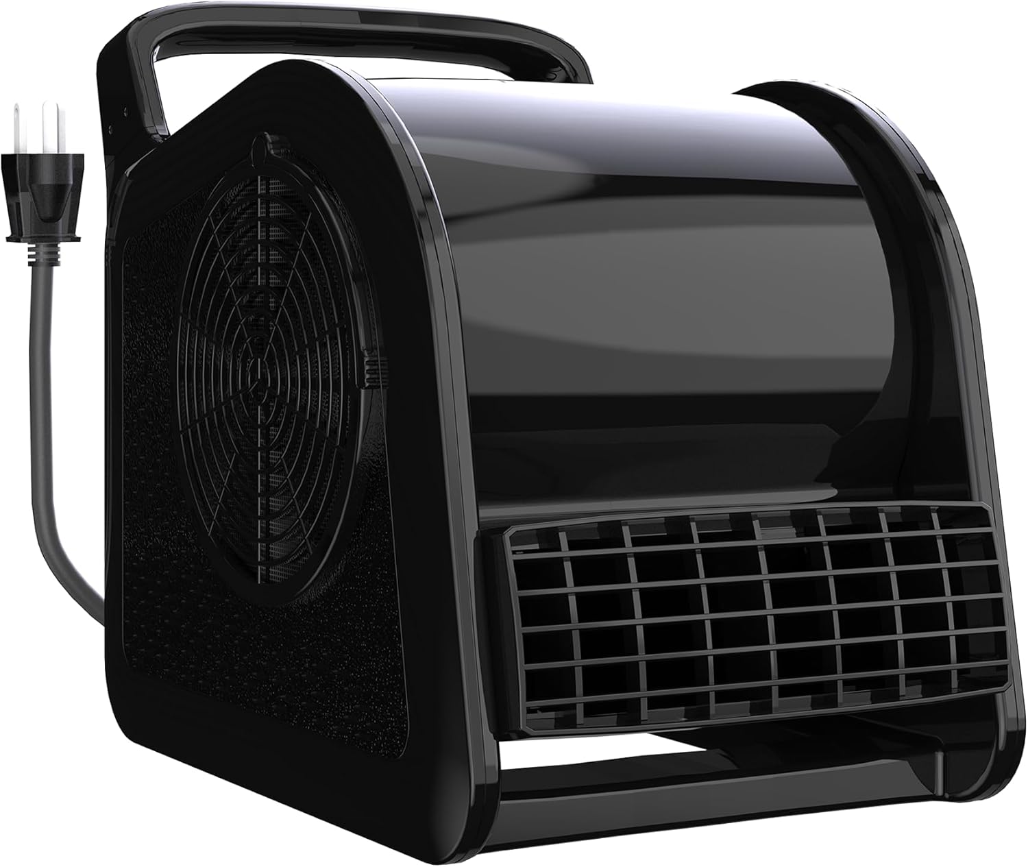 Floor Fan Industrial Blower Fan, 580W Air Mover with 3-Speed Control, 185° Adjustment, 22M/S Max Wind Speed, 10A 120V Outlet for Multi-device Use, Ideal for Workshop/Garage/Factory Janitorial