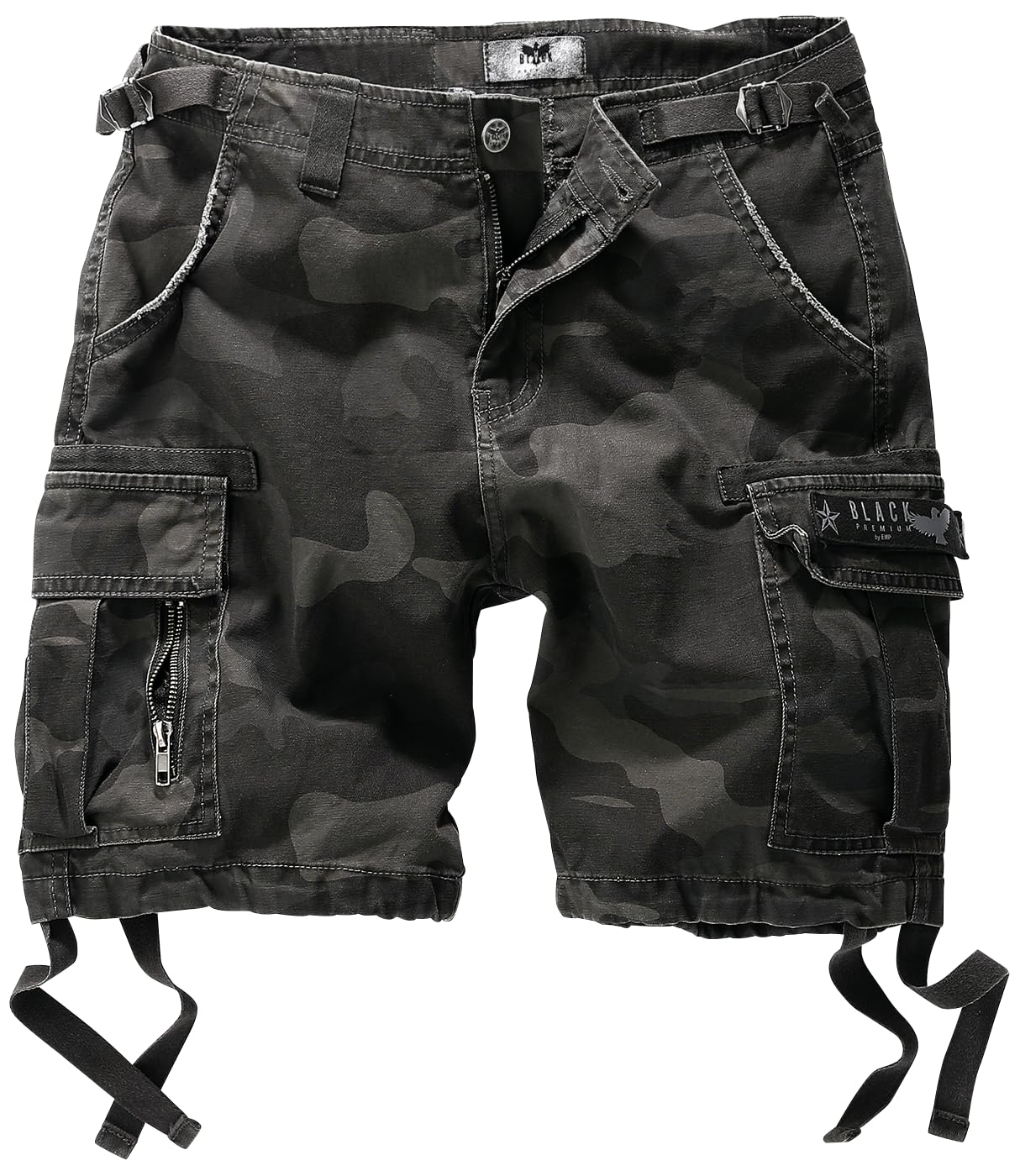 Black Premium by EMP Mujer Pantalón Corto Cargo Camuflaje