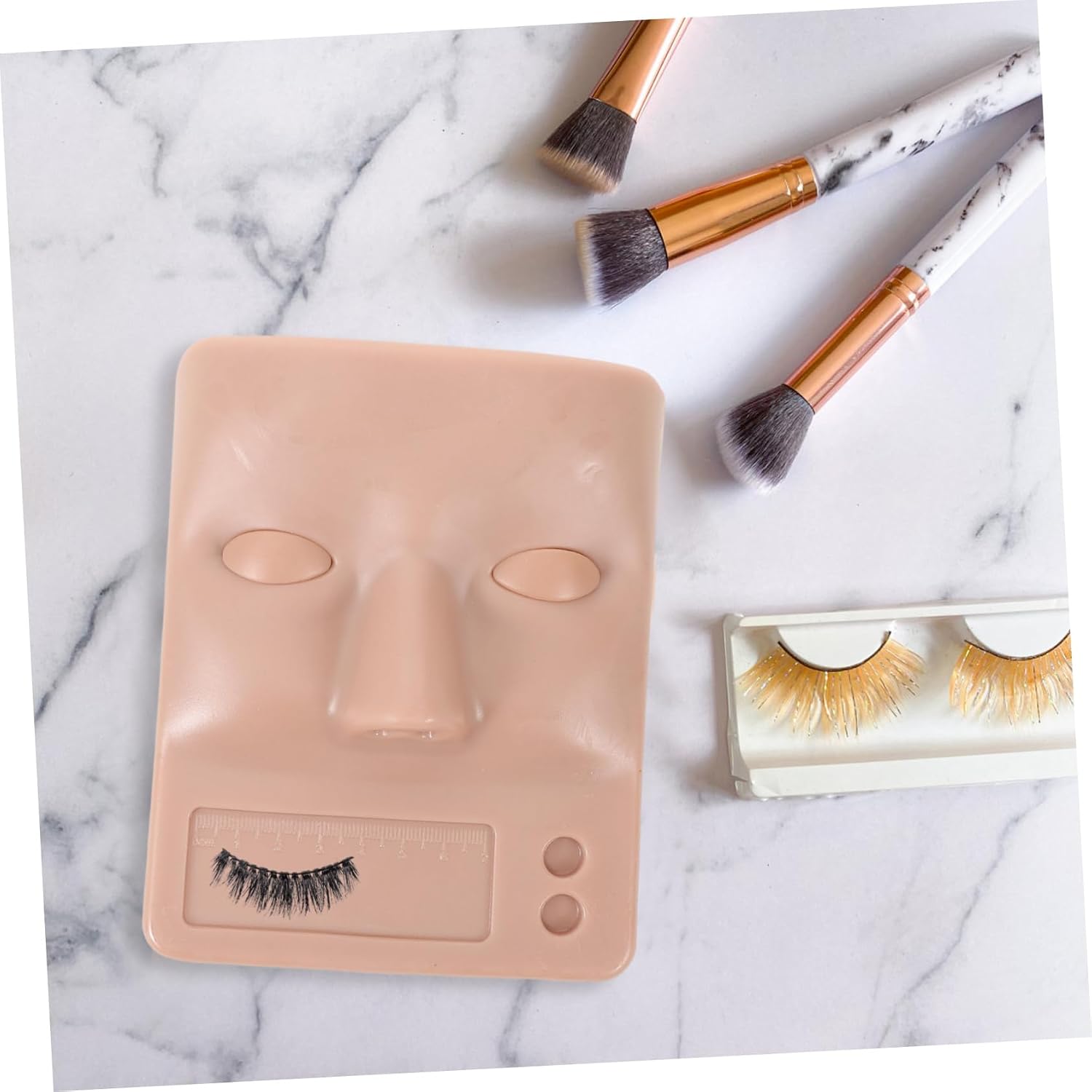 Realistic Mannequin Head Lash Extensions for Makeup Practice and Training