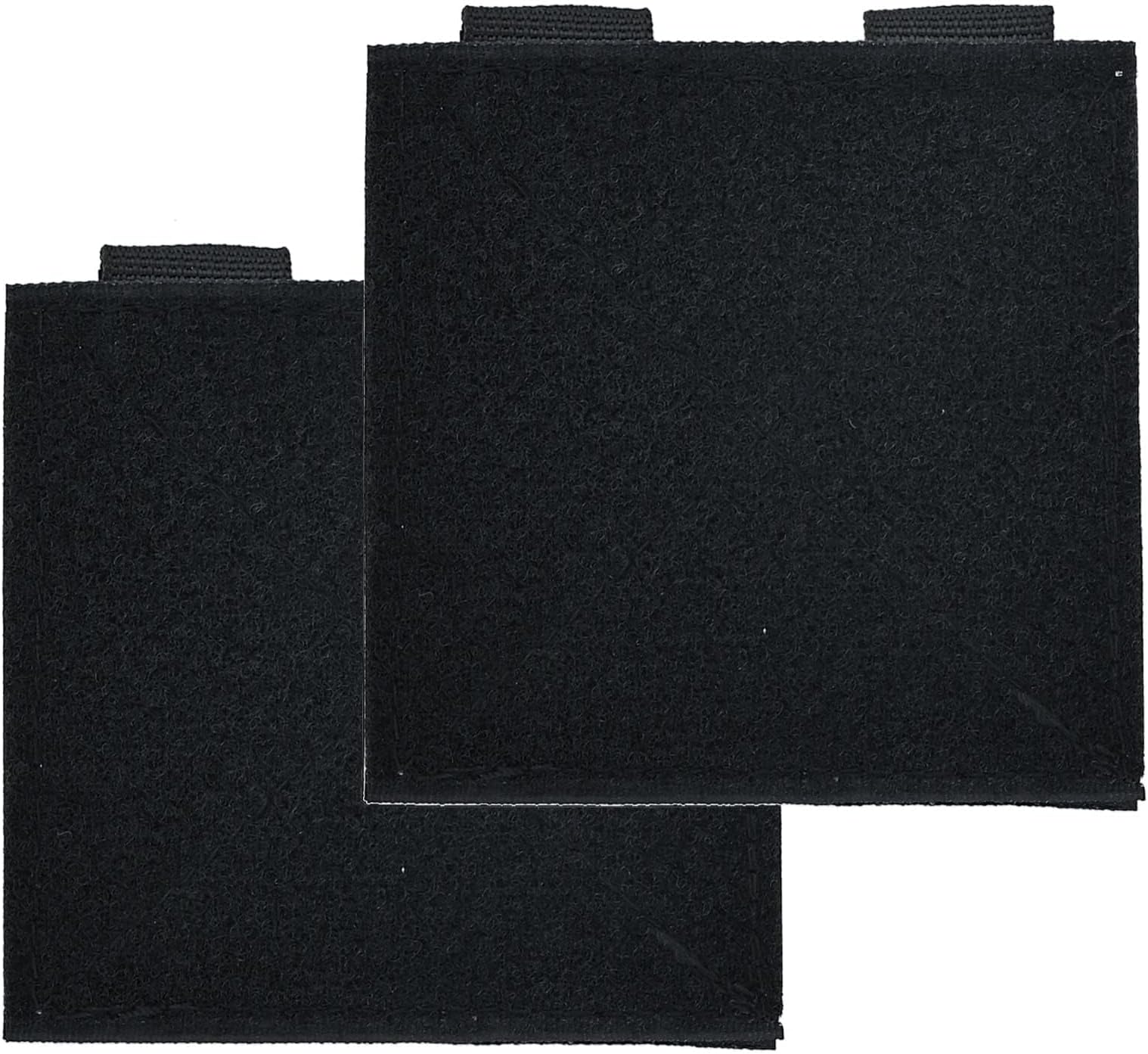 2Pack Molle Patch Panel Hook&Loop Adapter Panel for DIY Patch Badges Tactical Molle Hook and Loop Molle Panel for Badges and Insignia Patches 4''x4''(Black)