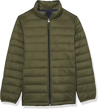 Amazon Essentials Boys and Toddlers' Lightweight Water-Resistant Packable Puffer Jacket