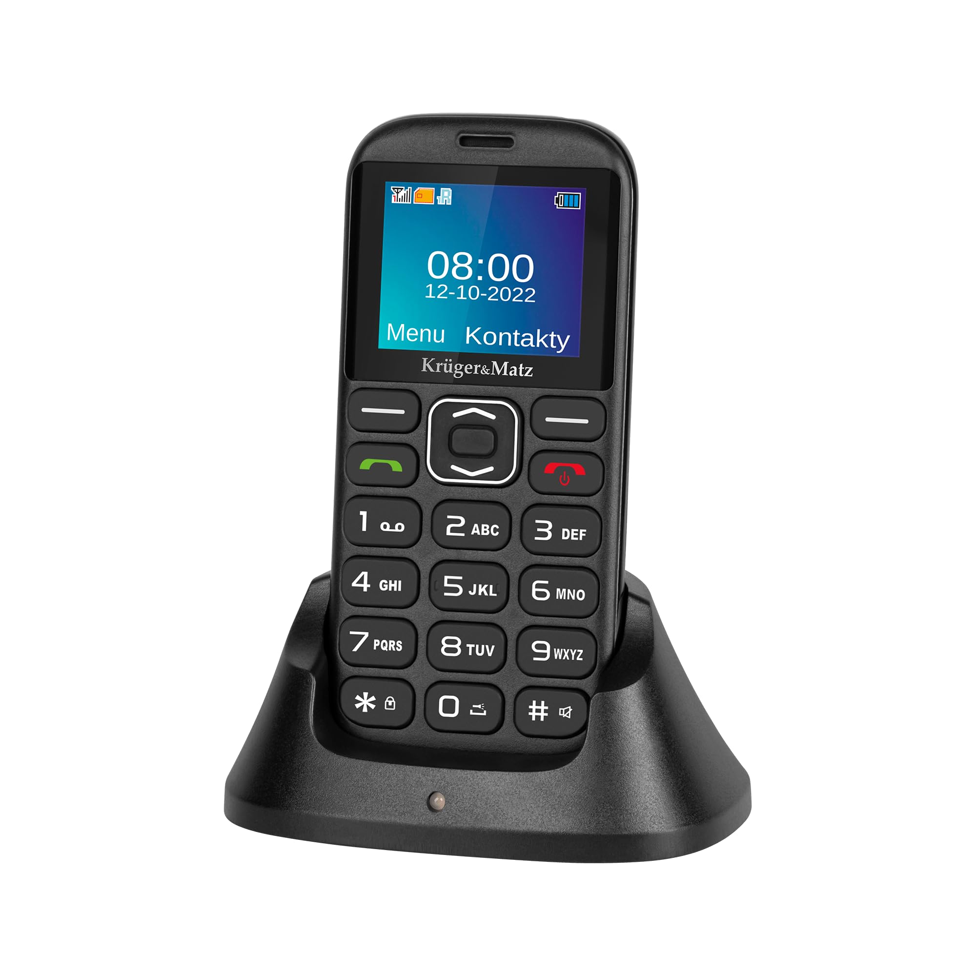 Krüger&MatzKruger & Matz KM0921 4 5 cm (1.77) 72g Black Senior phone