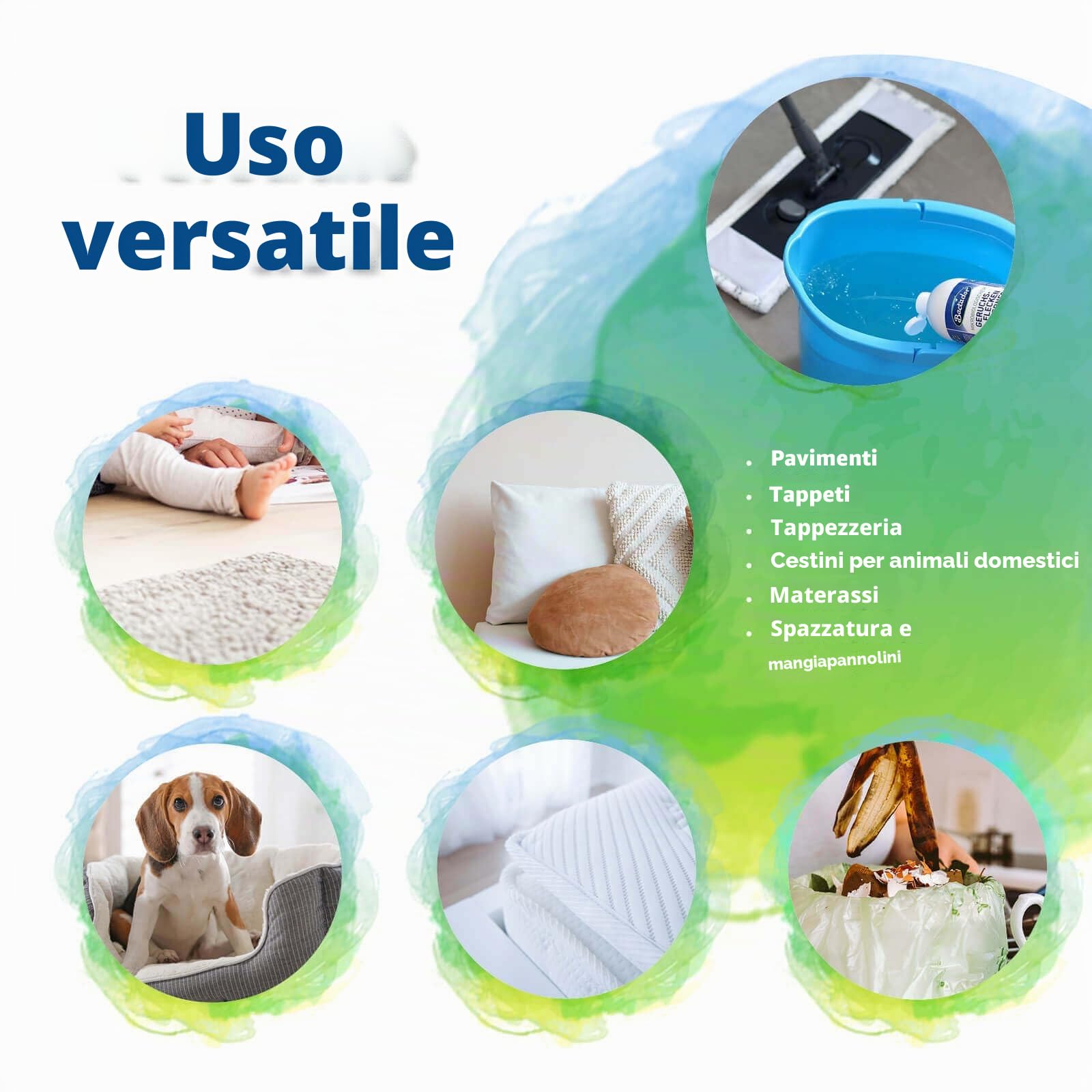 Bactador Anti-Odore E Smacchiatore Microbiologico 1 Litri - Concentrato - Detergente Enzimatico Biologico Contro Il Sudore, Gli Odori Degli Animali - Per La Casa, L'Auto E L'Ambiente Animale