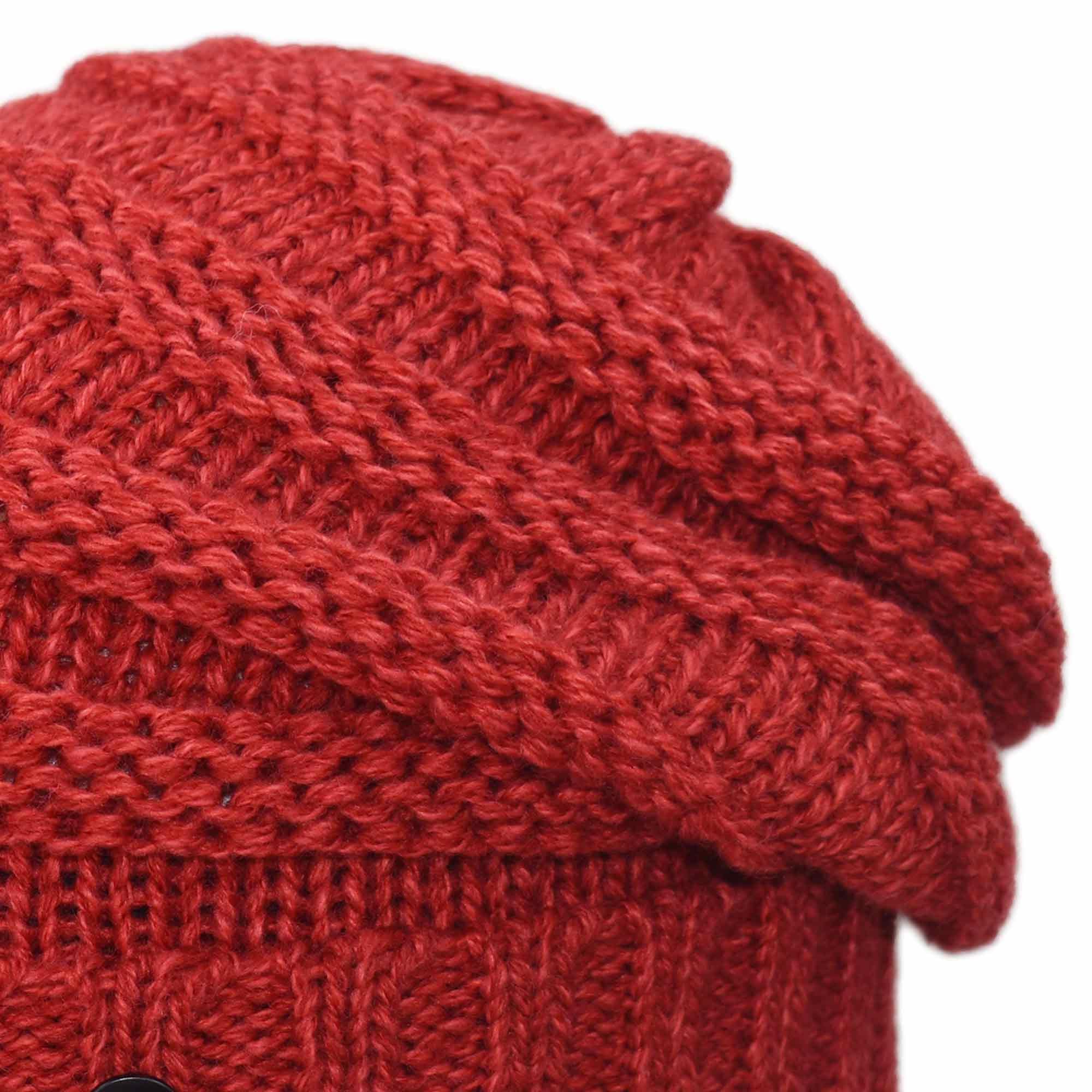 Melegari Berretto di Maglia Long Beanie Kim | Misto Lana | Protezione Interna Antivento di Fleece Morbido | manifattura Tedesca di Alta qualità | Unisex