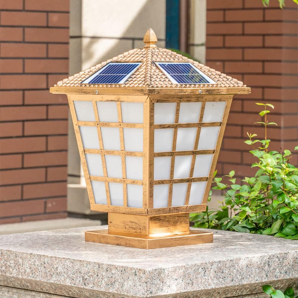 Oświetlenie filaru willi, elegancka lampa ogrodowa, osobowość światła słonecznego, oświetlenie kolumny domowej, latarnia słupka do pracy w domu, kreatywna latarnia na słupku
