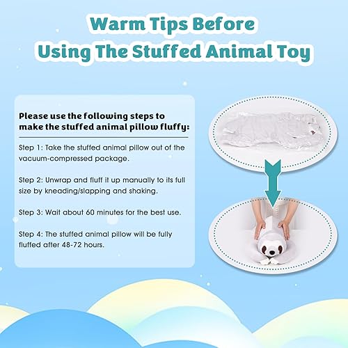 Miniatura 6 de My OLi Almohada de peluche refrescante de 18 pulgadas, almohada de sellado suave y fría para abrazar, juguetes de peluche, regalo para niños y