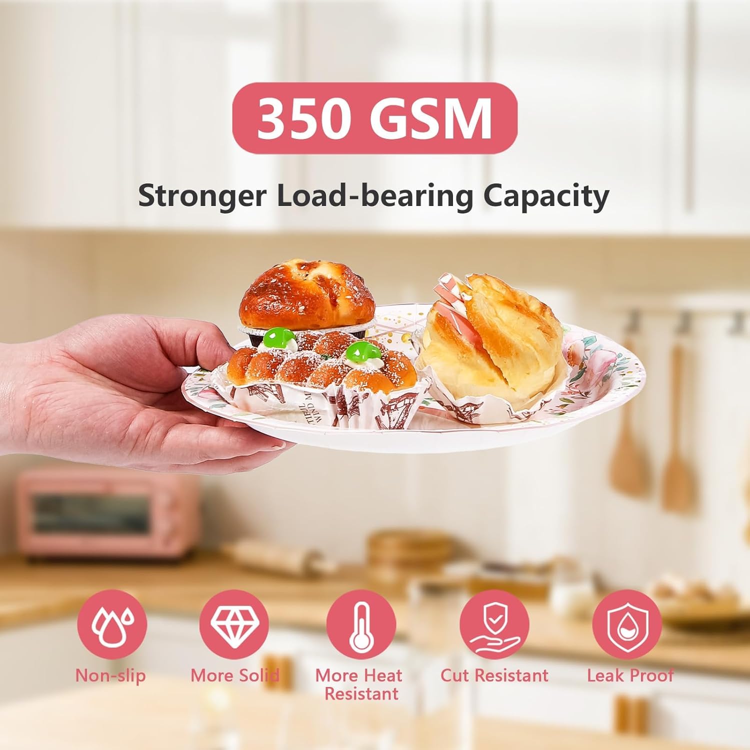 200Pcs 80th Birthday Decorations for Women Floral 80th Birthday Party Plates and Napkins Disposable Rose Gold 80 Fabulous Tableware Set for Women 80 Years Old Party Supplies Serves 50