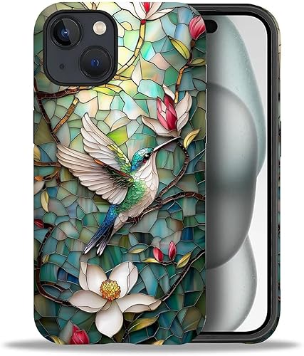 Miniatura 90 de DAIZAG Funda compatible con iPhone 11 Pro Max, hermosa carcasa rígida híbrida de plástico TPU con diseño de pájaro colorido + funda protectora de