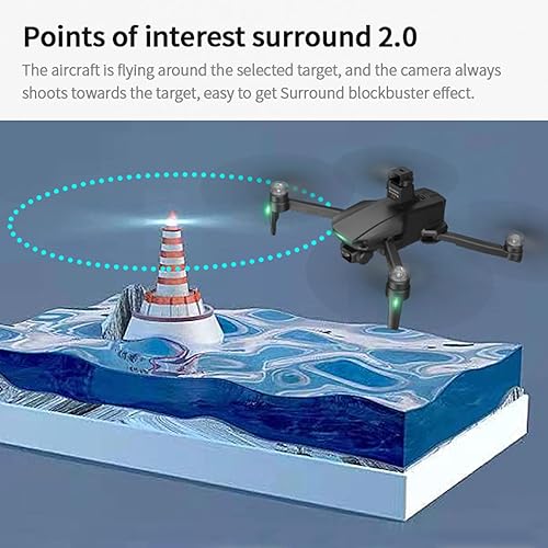 Miniatura 8 de GoolRC Drone GPS con cámara 4K para adultos, 5G WiFi FPV RC Quadcopter con cardán de 3 ejes, antivibraciones EIS, evita obstáculos, motor sin