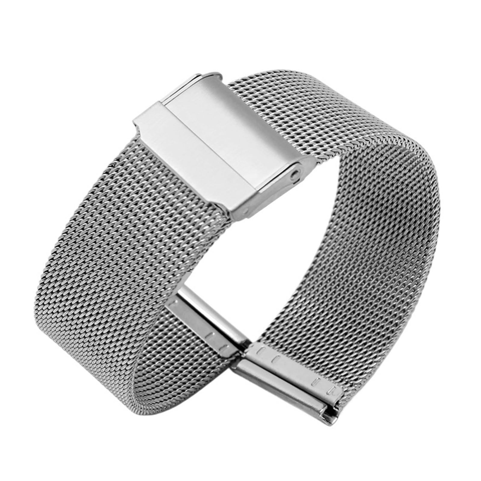 Correa de malla milanesa para reloj 20mm de acero inoxidable universal 6