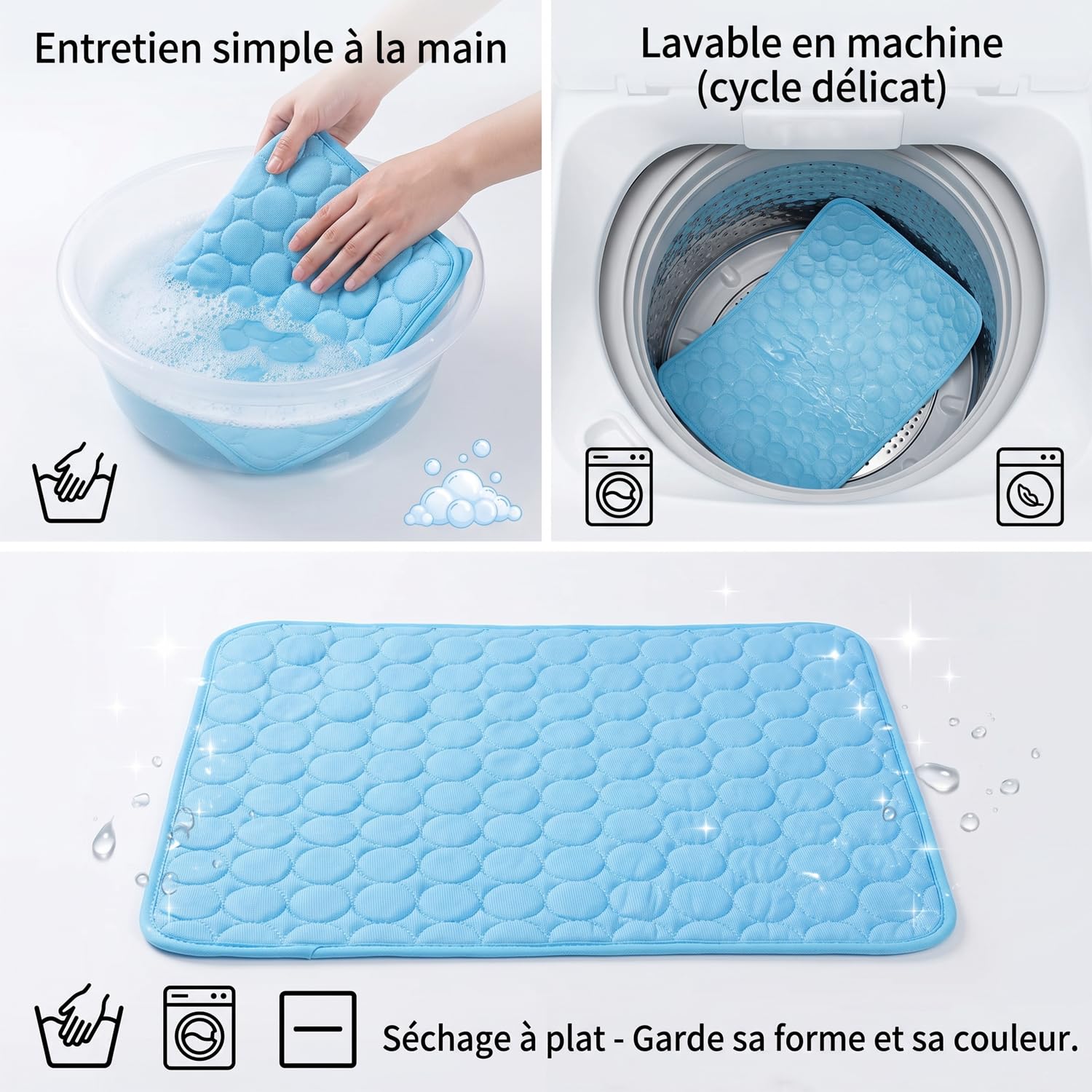 Coolnap Pour Chien Tapis RafraîChissant Chien Coolnap | Le Tapis Qui Reste Frais — MêMe AprèS Des Heures Sous Votre Chien. Tapis Pour Chien Coolnap Moelleux Et Confortable Pour L'éTé (Gris, M)