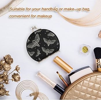 Amazon.com: Sletend Gothic Skull Butterfly Moth Compact Mirror for