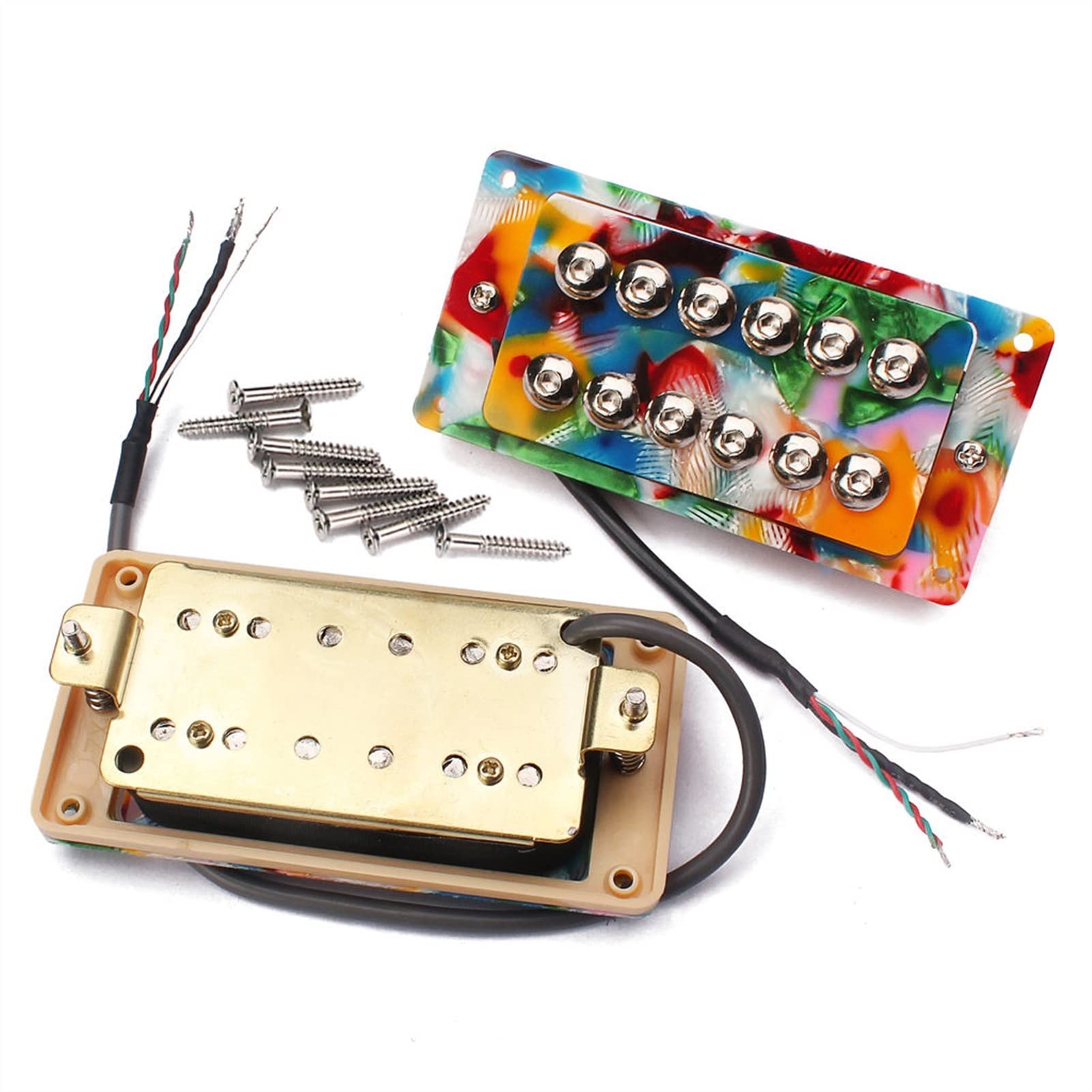 Kolorowy Elektryczny Gitara Humbucker Bridge Pickup Zestaw Śrubowy Dla Gibson Zestaw odbioru
