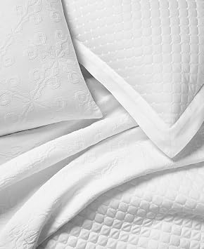 Charter Club Damask Designs Woven Tile Comforter Set, King, White, 3-Piece
