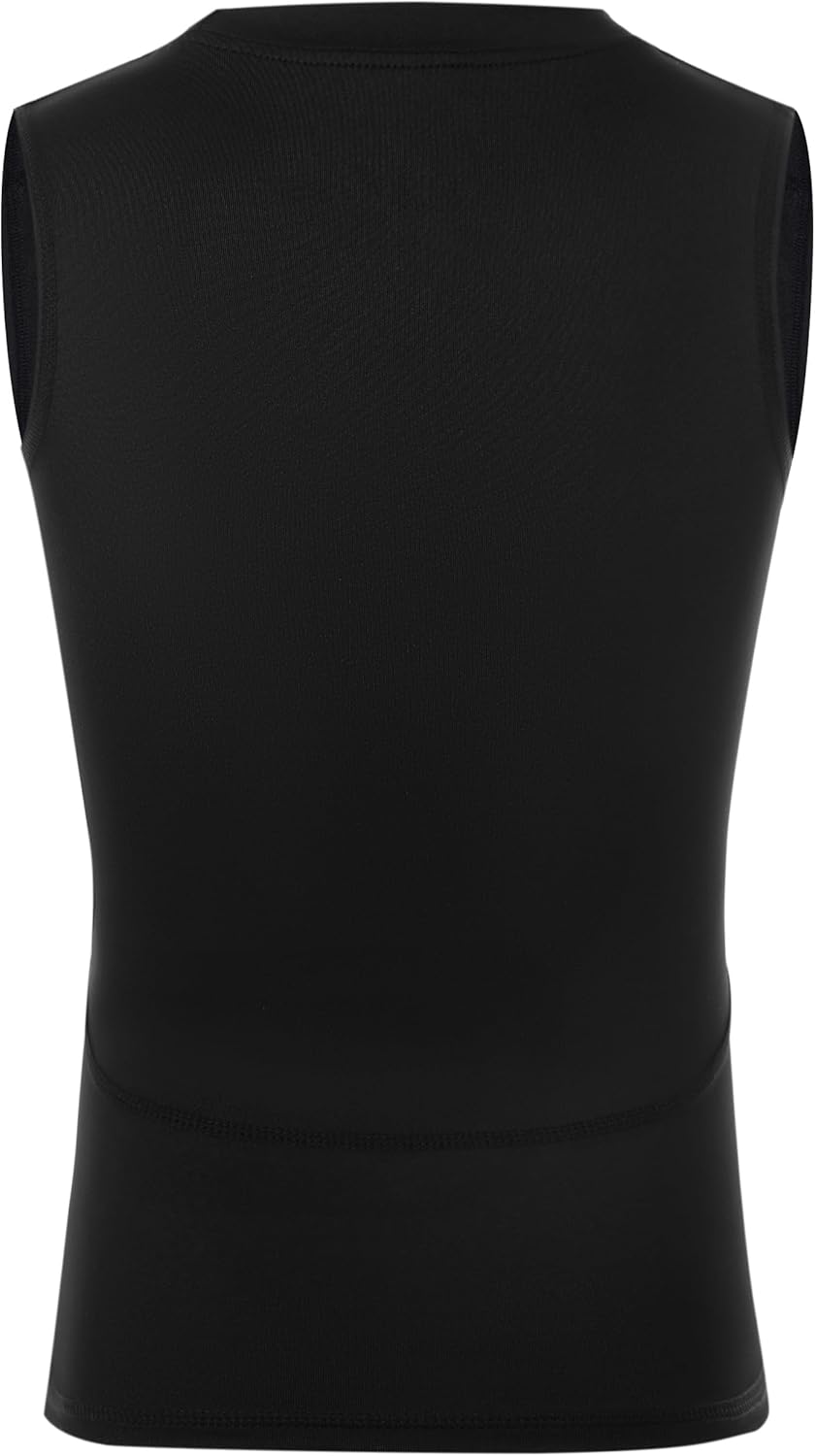 Boys Sleeveless Compression Shirt, Youth Football Athletic Tank Top, Kids Quick Dry Undershirt for Basketball Sports - Image 3