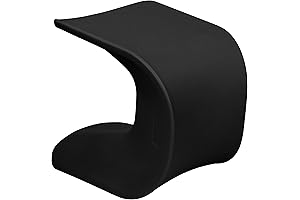 ECR4Kids Wiggle Stool, 18in - 19.6in Seat Height, Perch Stool, Black