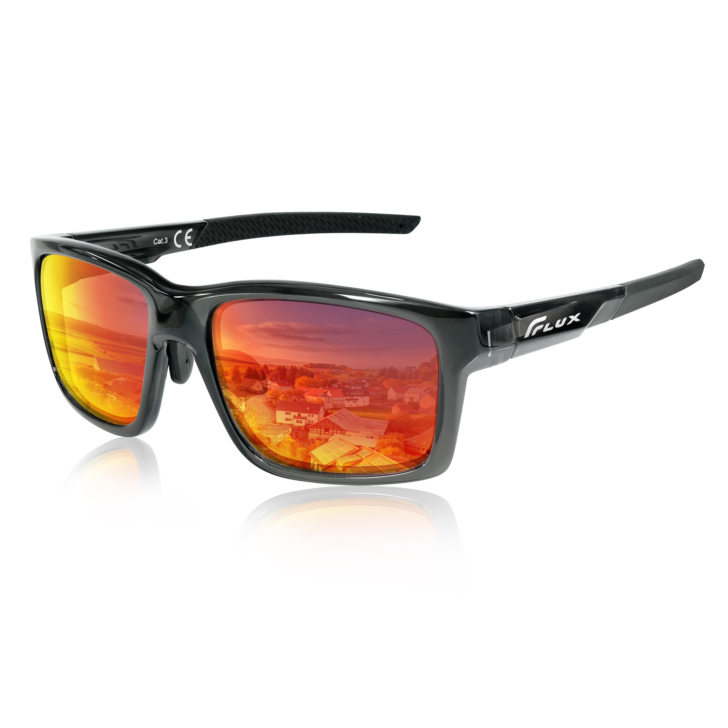 ICECUBE Verano Polarisierte Sport-Sonnenbrille mit Anti-Rutsch-Funktion, verstellbarem Nasenpolster und leichtem Rahmen, für Männer und Frauen beim Fahren, Laufen, Baseball, Golf