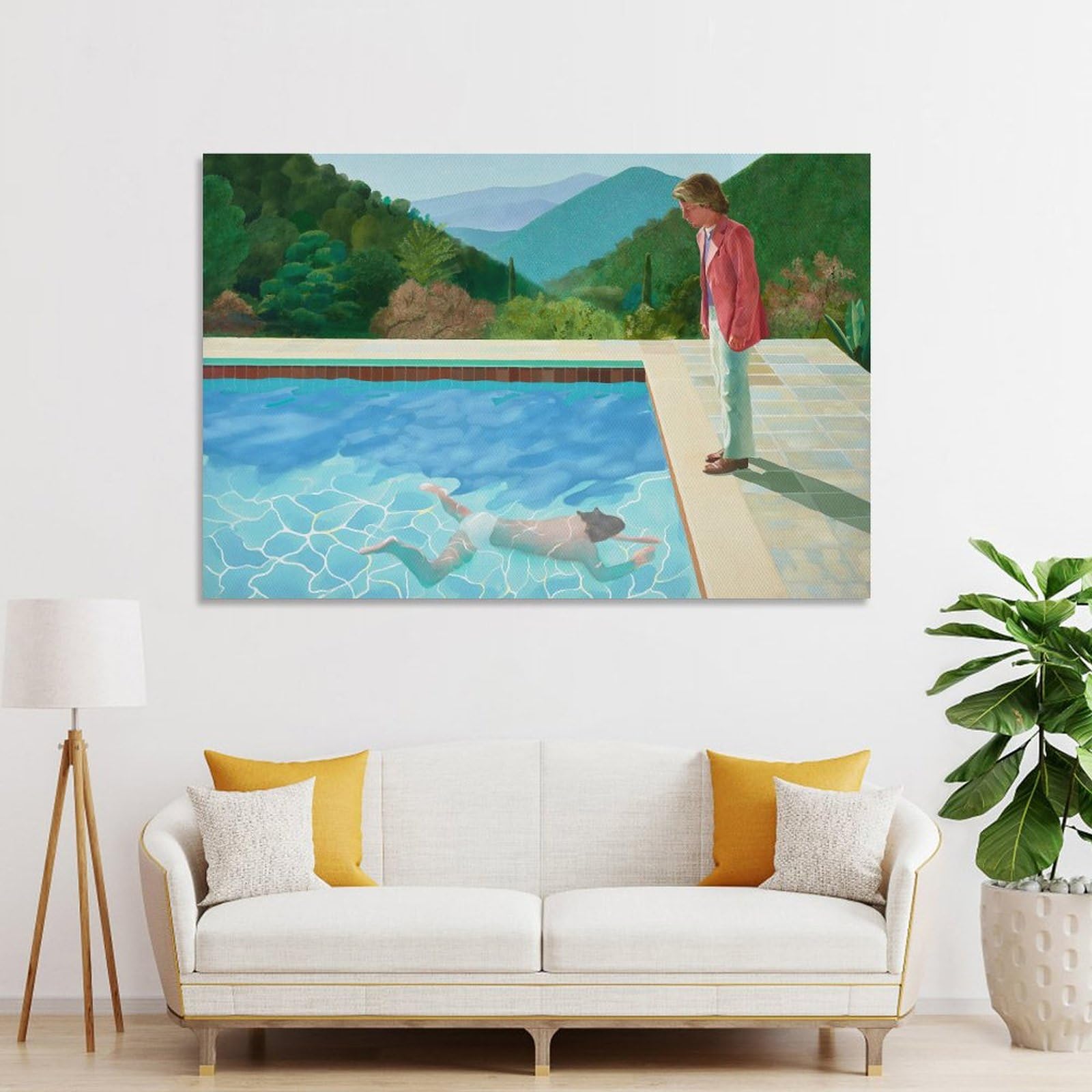 Amazon.co.jp: デビッドホックニーポスター 有名なアート作品 「プール