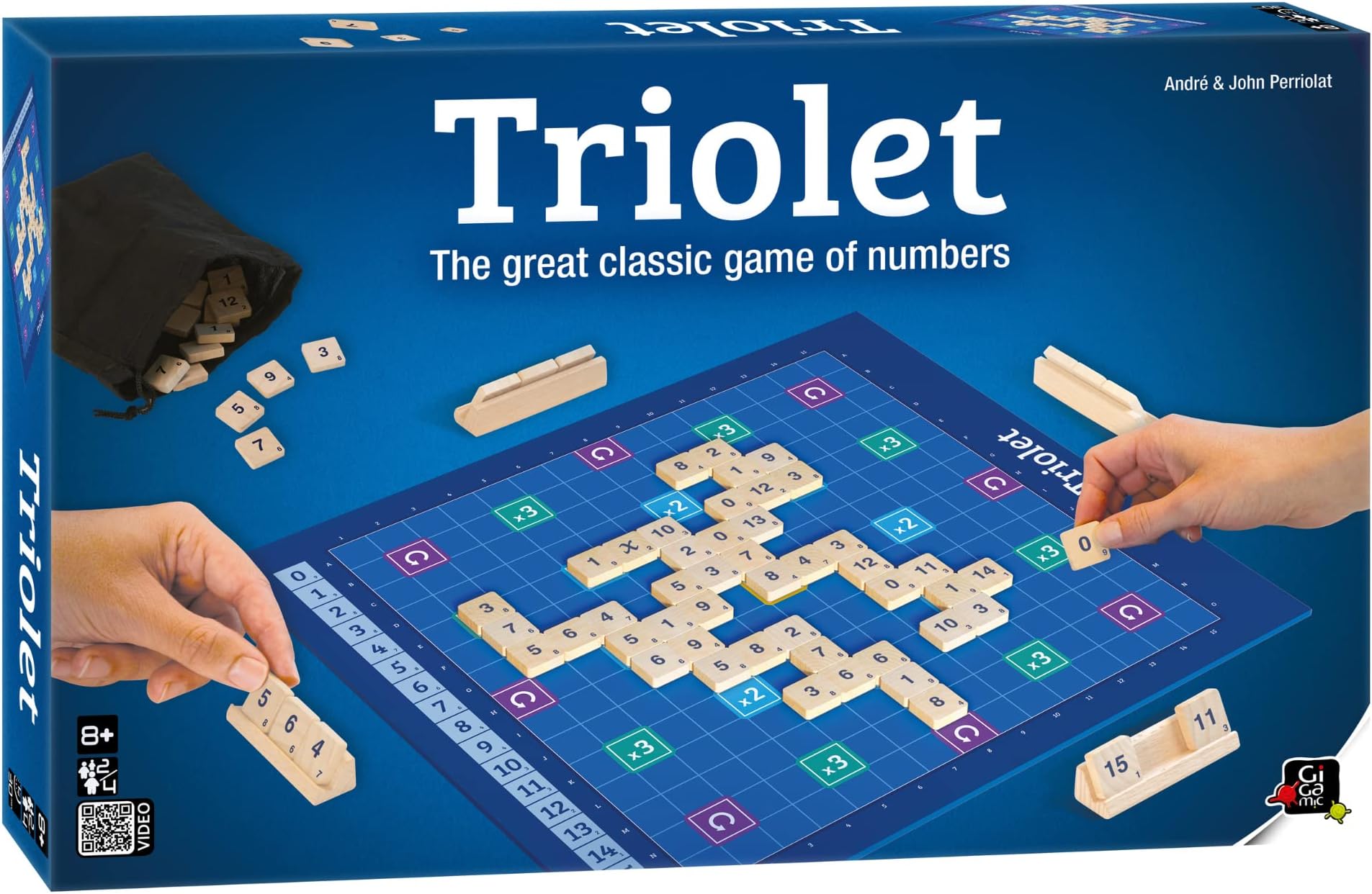 Gigamic Triolet - Board Game, Brain Game, Wooden Pieces