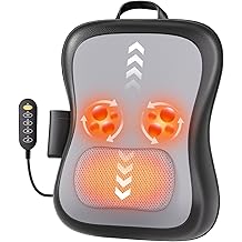 Shiatsu Back and Neck Massager for Pain Relief Deep Tissue, Up and Down Rolling Back Massager with Heat, 3D Kneading Massage for Office Home Car, Birthday Gifts for Women Men Mom Dad