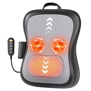 Shiatsu Back and Neck Massager for Pain Relief Deep Tissue Up and Down Rolling Back Massager with Heat