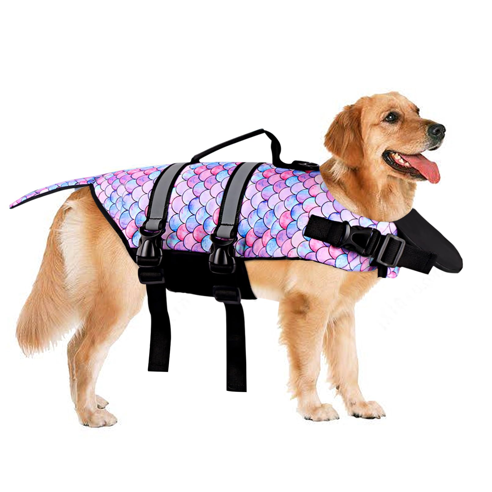 Dog Life Jacket Ripstop Pet Safety Floatation Vest Adjustable Dog Life
