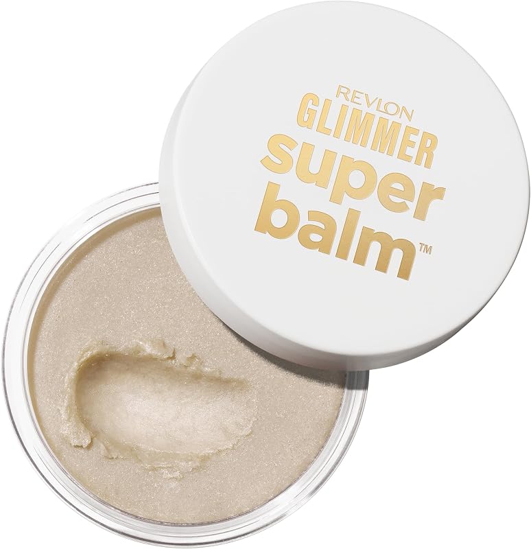 Glimmer Super Balm, Highlighter Makeup, 001 Chill Vibes, 0.06 oz | Multi-use face balm: highlighter + moisture balm. Lightweight, buildable, natural-looking glow.