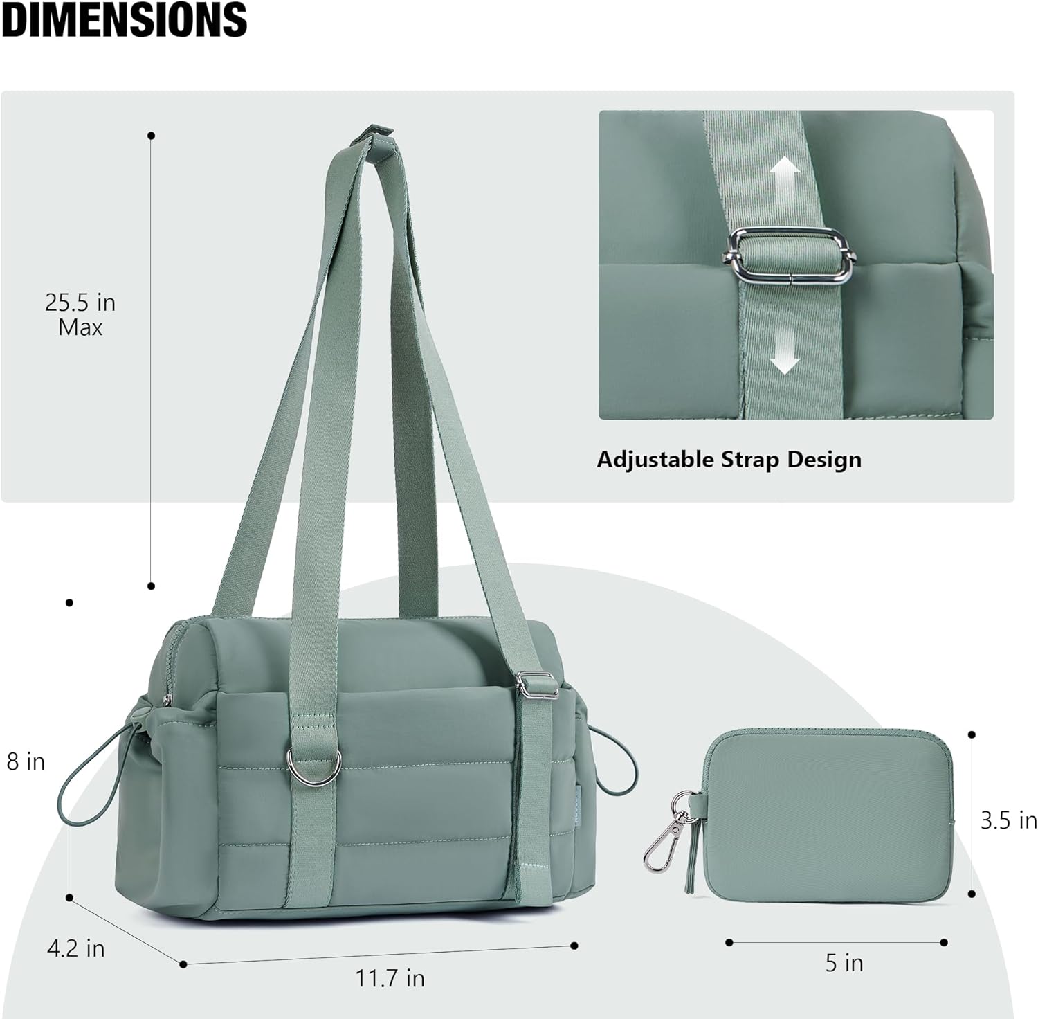 ROULENS Small Gym Bag for Women 2 Set Mini Gym Duffle Bag with Wet Compartment and Coin Wallet, Gym Tote Bag for Workout/Sport/Travel - Image 6