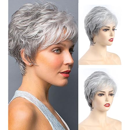 short gray wigs