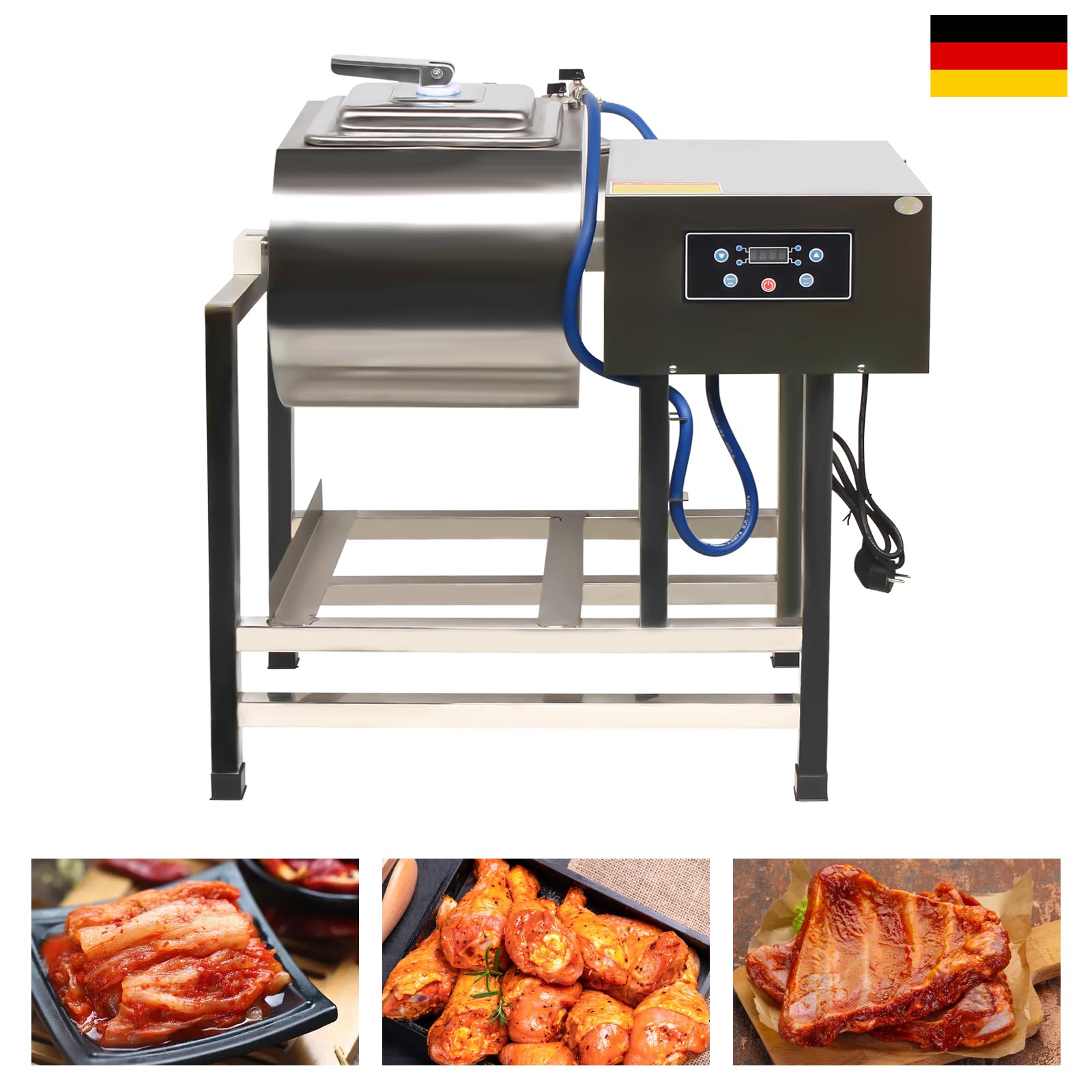 Miscelatore in acciaio inox Menger Macelleria Marinator 38L, 220 V/50 Hz, 78 x 42 x 83 cm, 200 W, per supermercati, negozi di alimentari