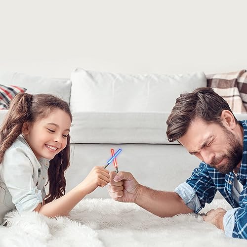 Miniatura 2 de LIGHTSABER - Llavero con luz LED, sable de luz brillante, 8 modos de cambio de color, 3 llaveros incluidos