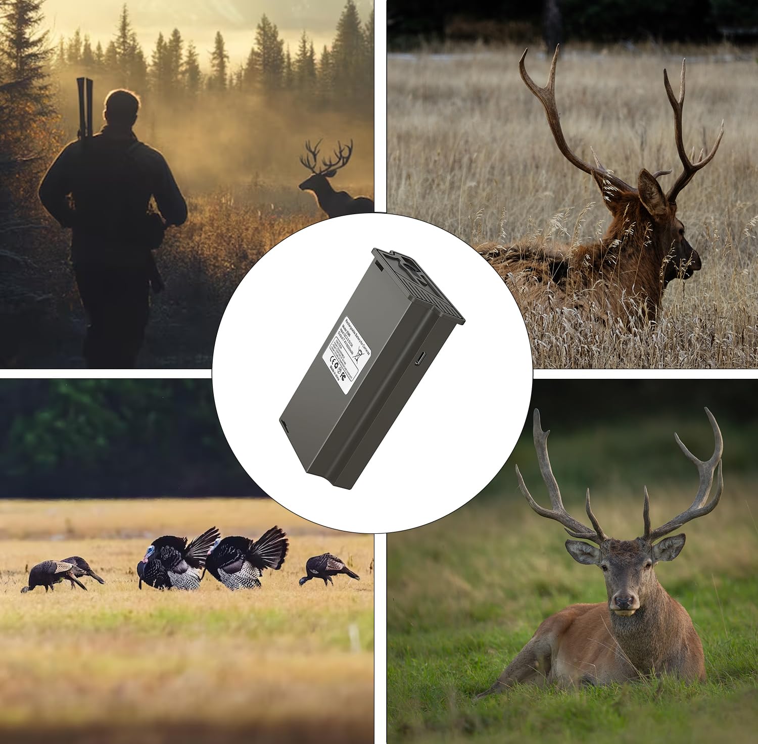 E EGOWAY Rechargeable Battery Pack for Reveal Trail Cameras X, X Pro, X Gen 2.0, XB, SK, Long-Lasting Power with Type-C Charging Port, 6000mAh