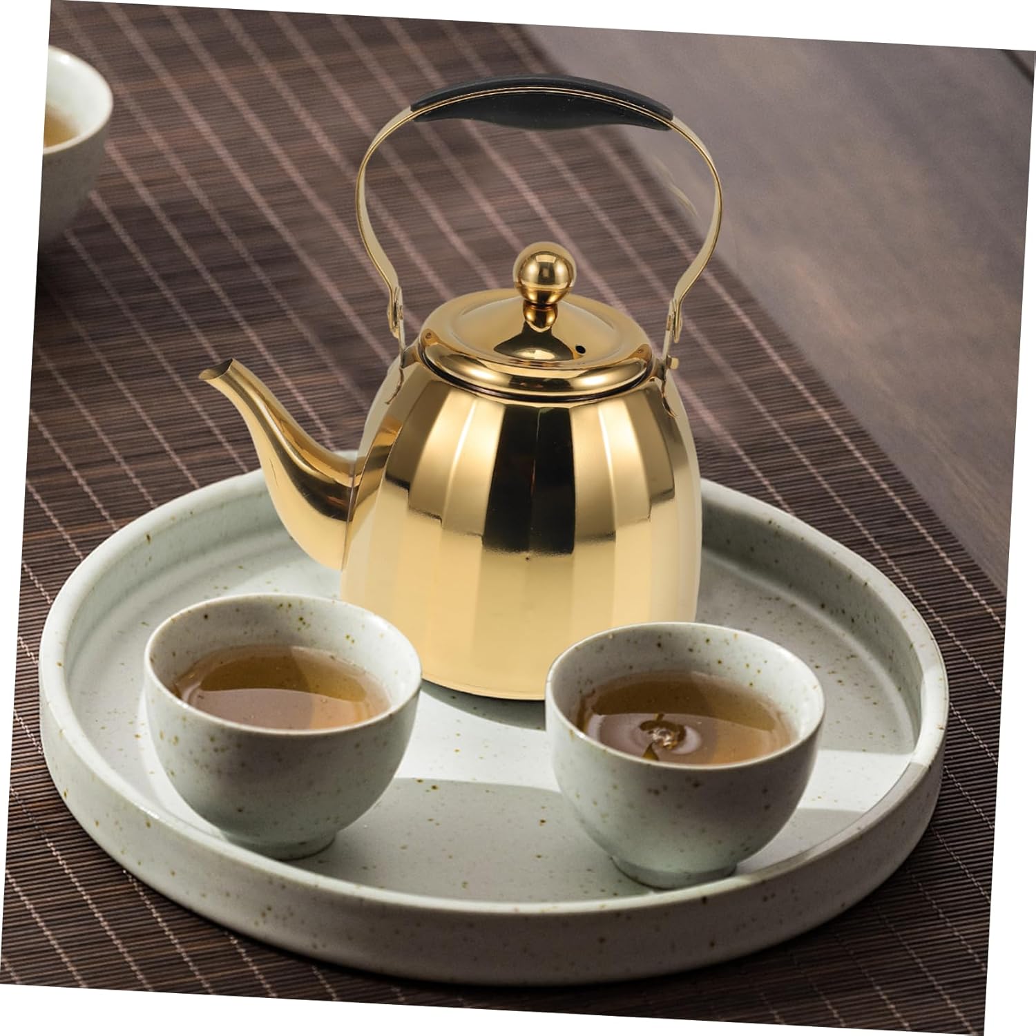 Luxshiny Tea Kettle Strainer Stainless Steel Teapot for Hotel Restaurant Outdoor Boiling Water Tea Pot