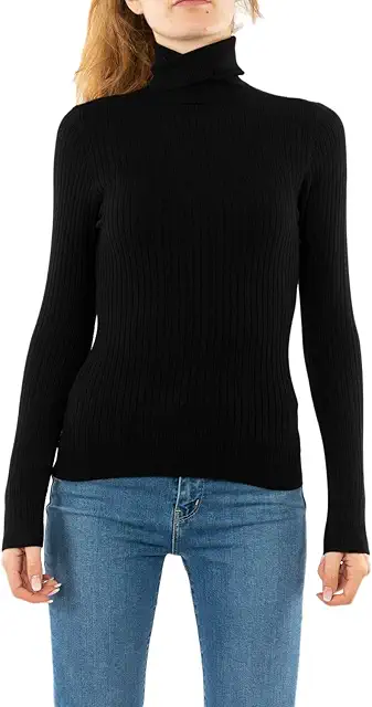 ONLY Ladies Turtleneck Sweater - Soft Viscose Long-Sleeve Knit