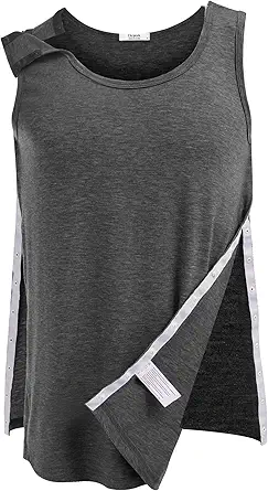 Deyeek Unisex Snap-Access Sweat Tank Tops