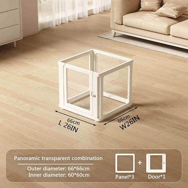 Foto 2 de 8 de ZHENGQIAN Perros Interior Recinto Perro,Cerca de acrílico Transparente,Corralito for Mascotas DIY,Panel…