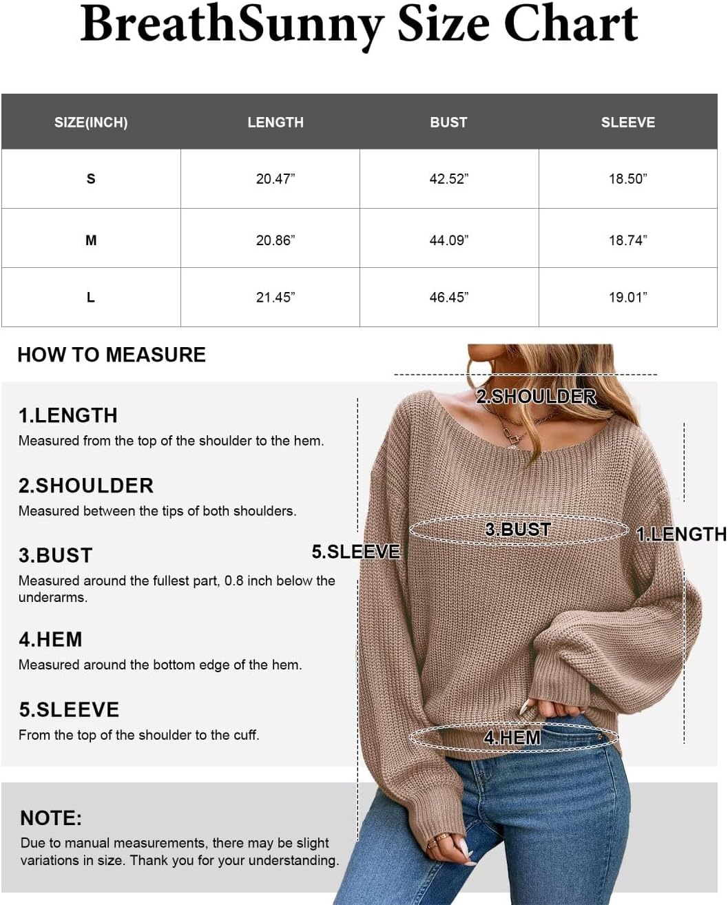 Women's Loose Sweater, Elasticity, Soft, No Pilling, Lightweight, Fall Spring Sweater Tops for Women - Image 8