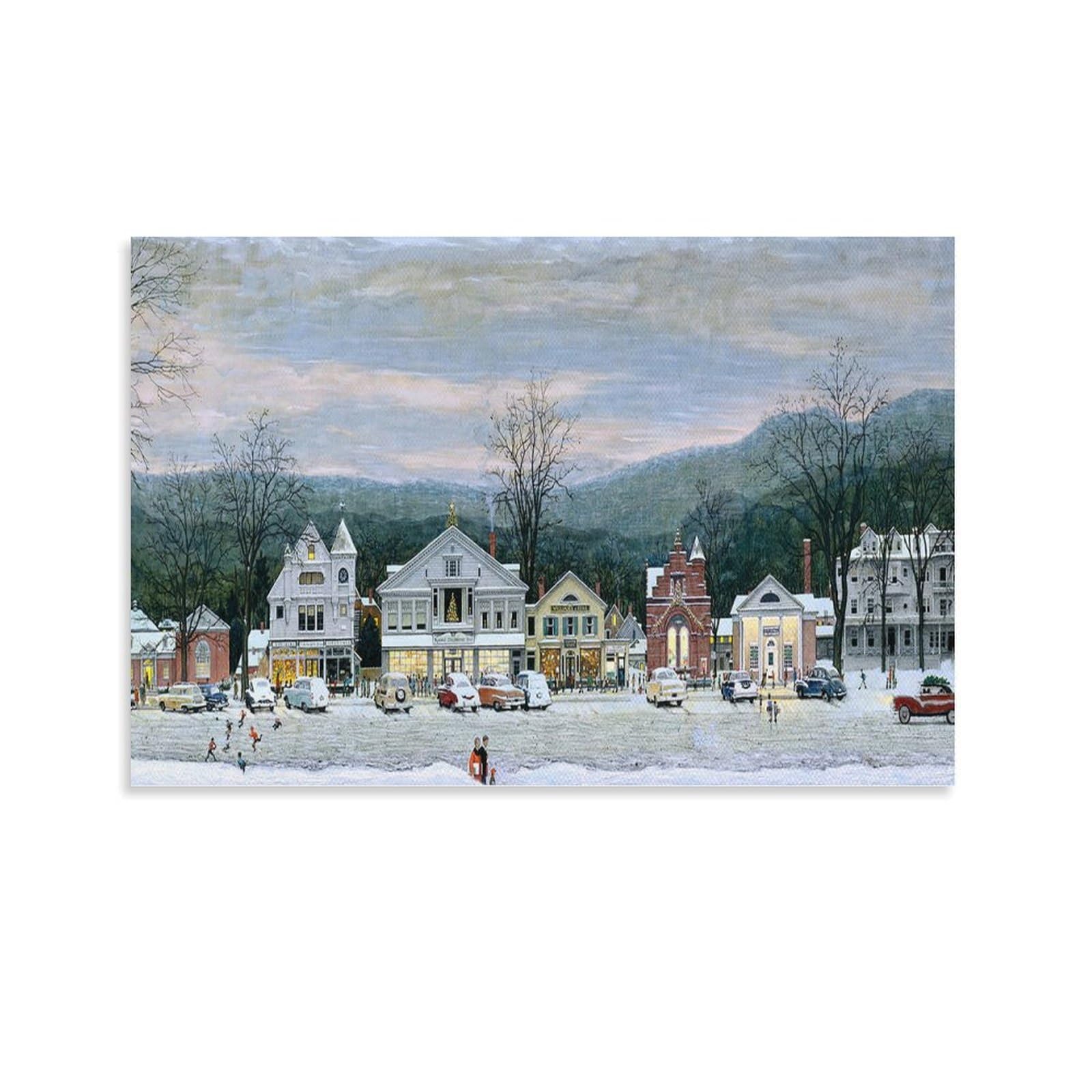 Amazon.com: Norman Rockwell Prints,Stockbridge Main Street at
