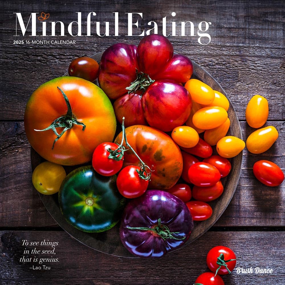 Mindful Eating 2025 12 X 24 Inch Monthly Square Wall Calendar SL1000
