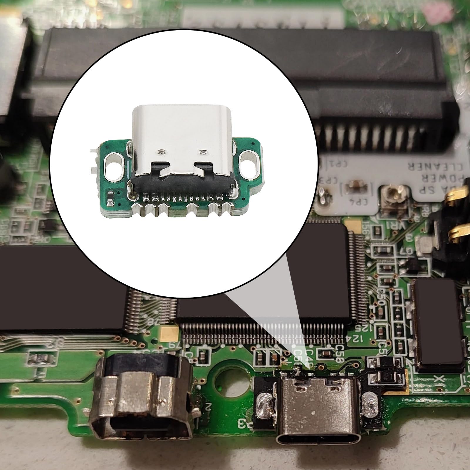 1 kit de modificación USB-C Mod tipo C, puerto de carga USB-C, módulo de interfaz de bricolaje, puerto de carga tipo C, compatible con Gameboy Advance SP compatible con GBA SP