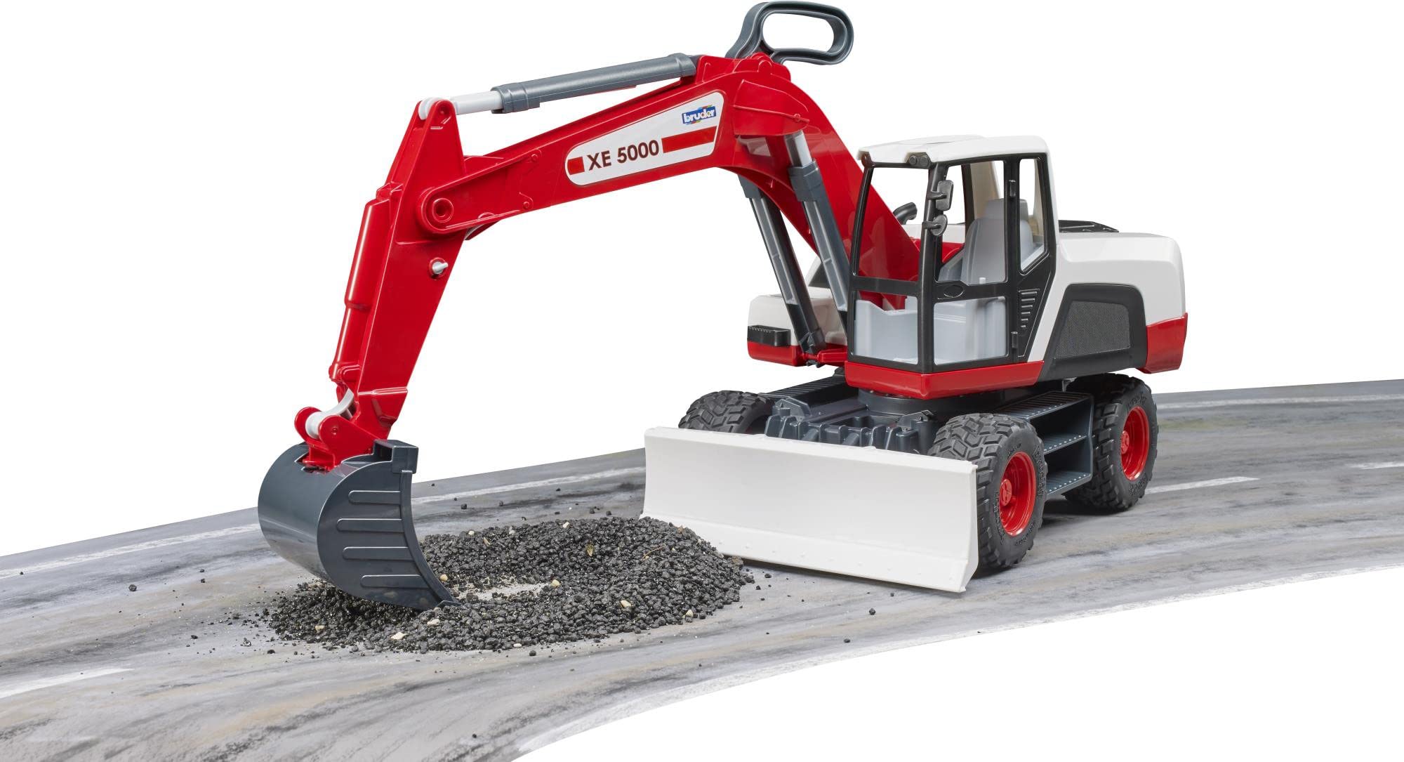bruder 03411 - Excavadora móvil, 1:16, obra, vehículo de construcción, juguete