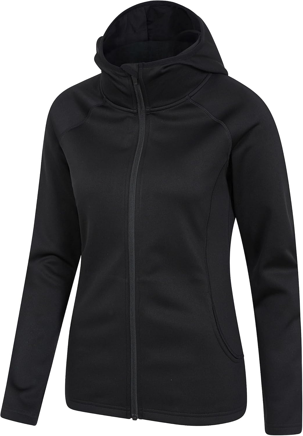 Mountain Warehouse Dynamic Chakra Women's IsoCool Hoodie - Autumn Winter Pullover Lightweight Quick Dry Breathable Moisture Wicking - Travel 44 black
