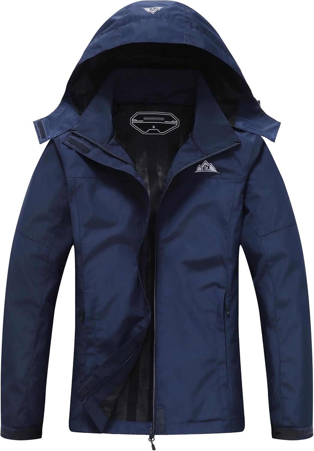 DECKTIN Women's Waterproof Rain Jacket Hooded Lightweight Rainoats Outdoor Hiking Jacket Travel Windbreaker