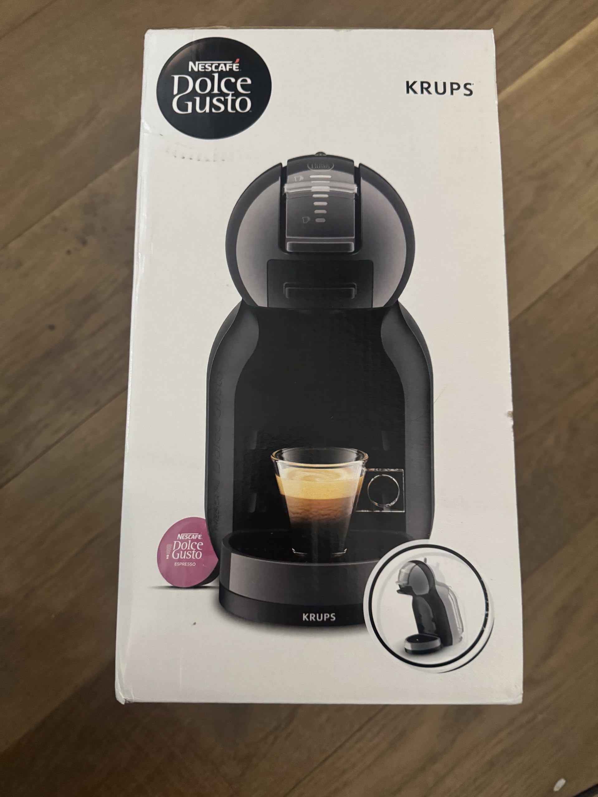 KRUPS Nescafé Dolce Gusto YY3888FD Mini Me Machine a café expresso, Pression 15 bars, Curseur de dosage, Cafetiere dosettes, Gris