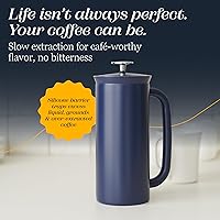 Vista 6 de ESPRO P7 French Press Acero inoxidable 304 – Cafetera de prensa francesa patentada de doble pared con aislamiento de microfiltro, preparación sin