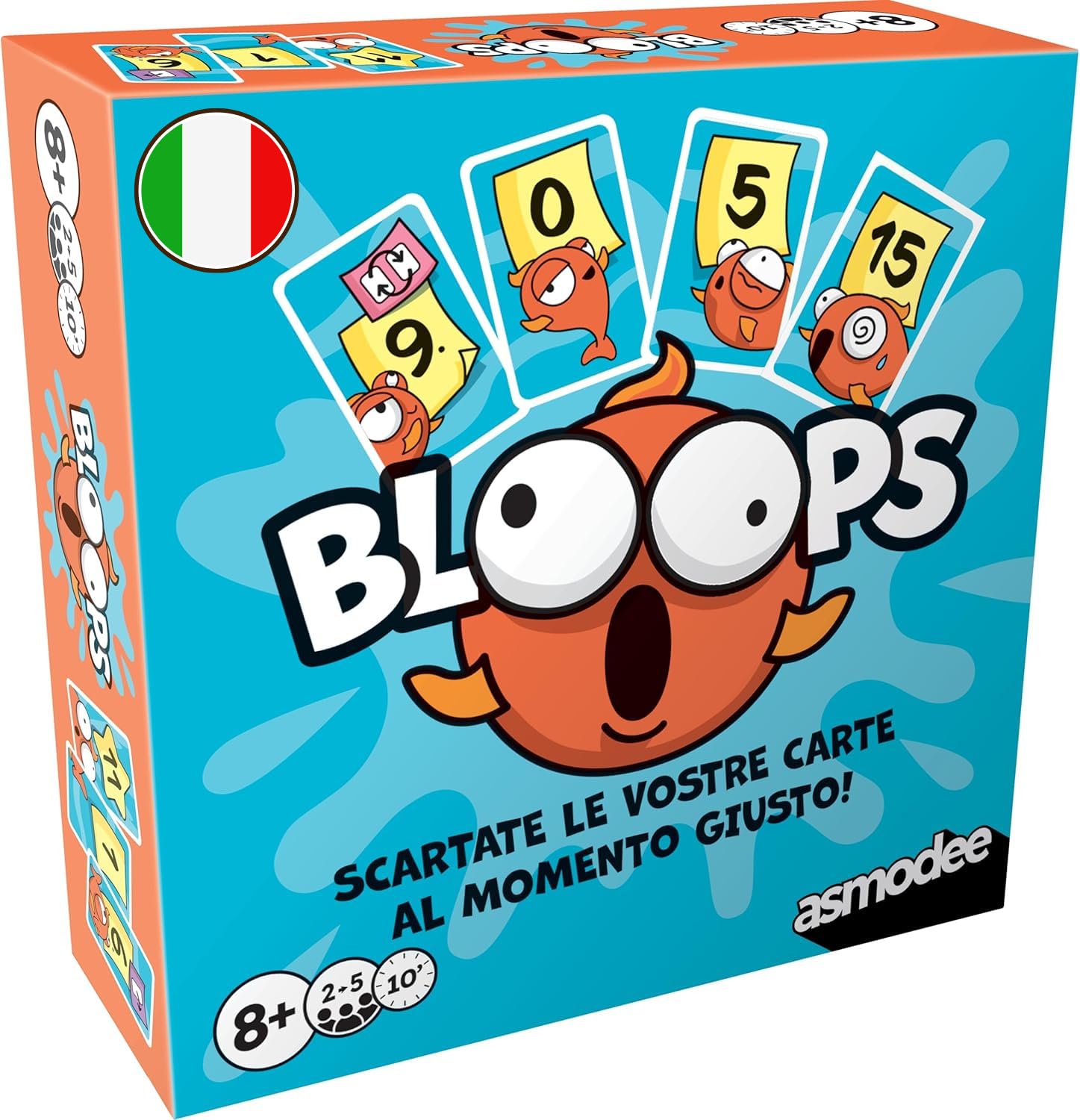 Asmodee - Bloops, Gioco da Tavolo di Memoria e Strategia, Carte da Gioco, 2-​5 Giocatori, 8+ Anni, 10 min, Edizione in Italiano