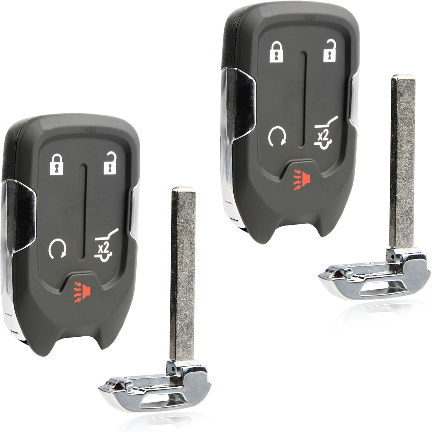2X Keyless Entry Remote Key Fob Replacement 5-Button for 2021 2022 2023 2024 GMC Acadia Terrain (HYQ1ES, 13522895, 13547797)