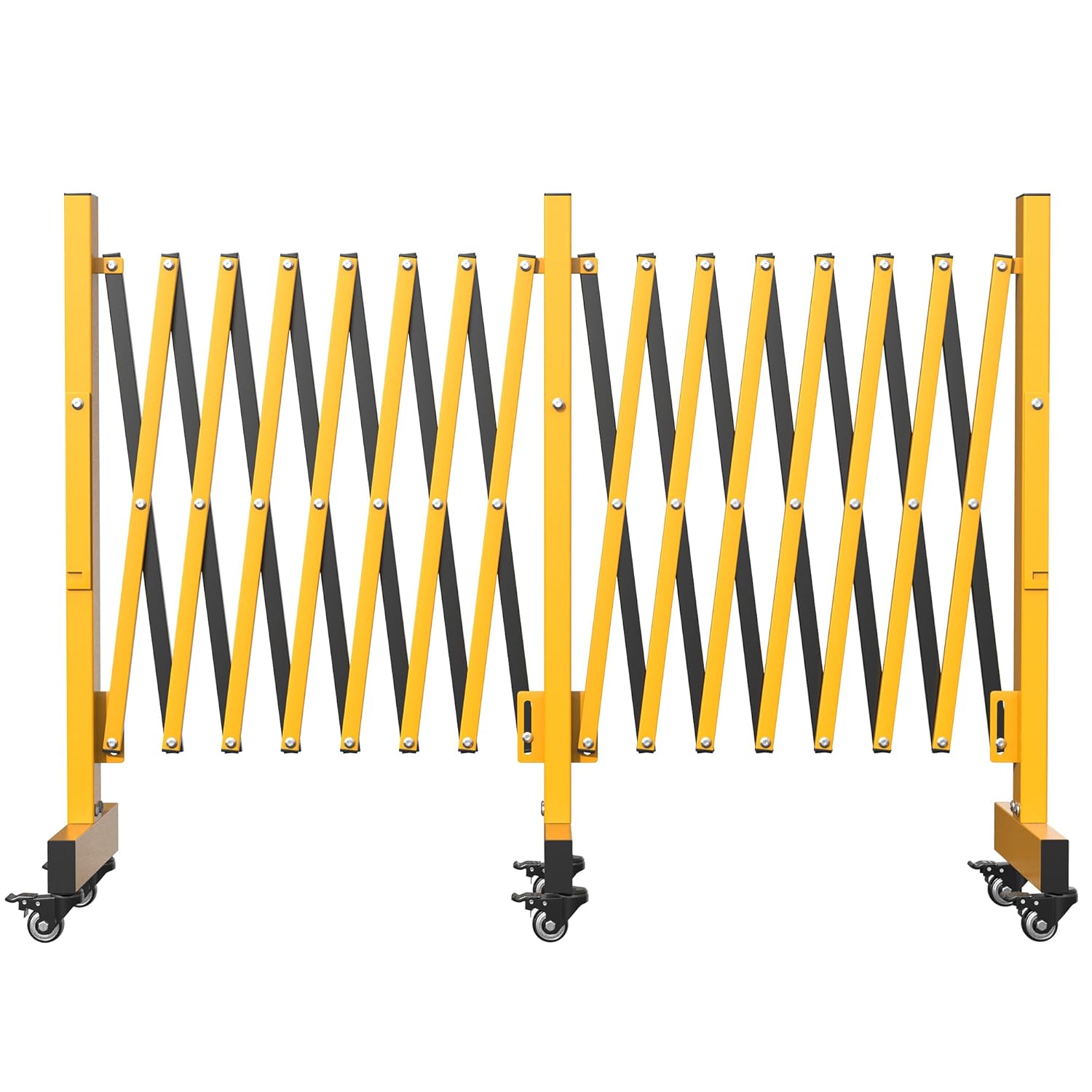 YITAHOME Metal Expandable Barricade, 16FT Folding Security Gate, Retractable