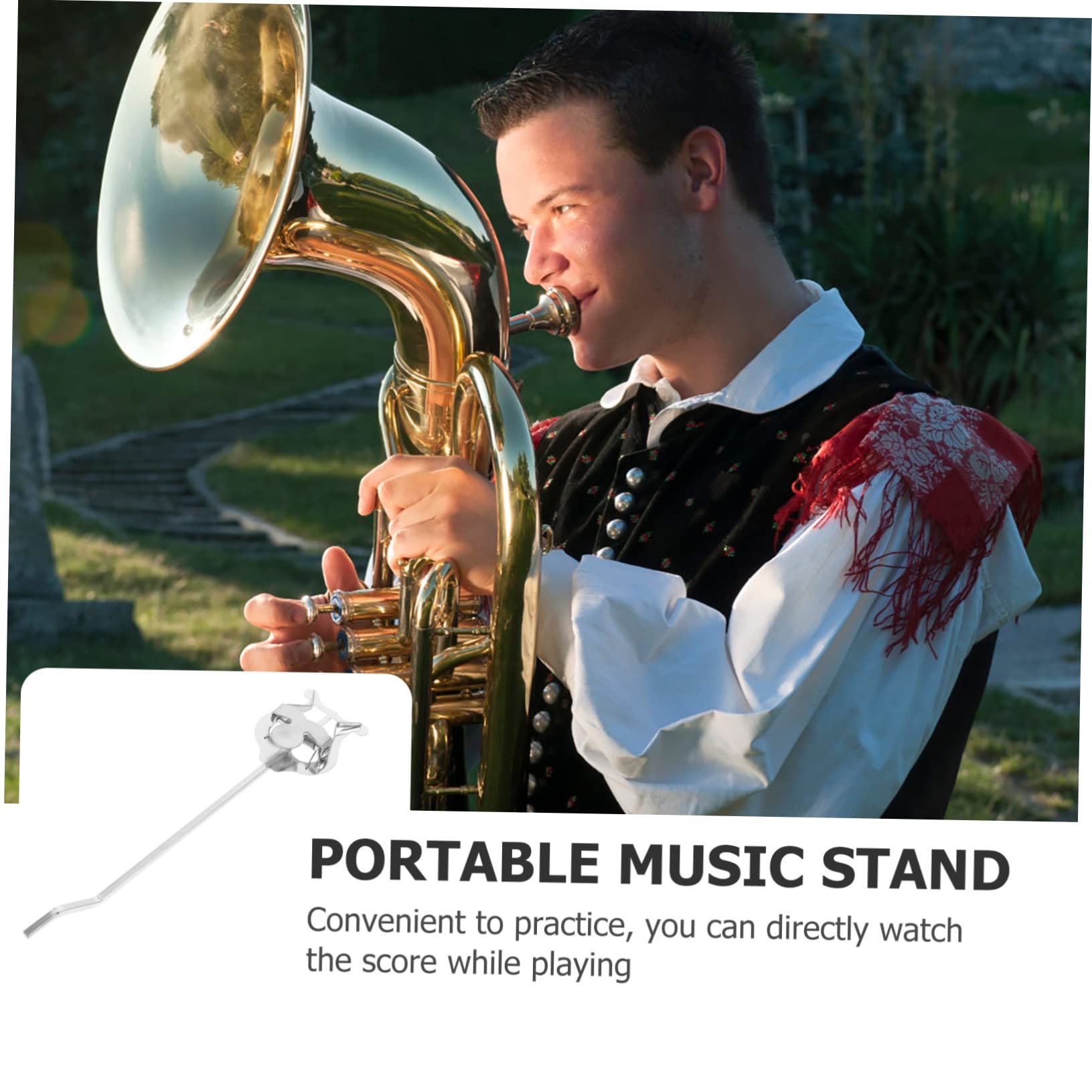 ibasenice 3 Pezzi Supporto Per Spartiti Musicali Ergonomico Per Tuba Morsetto Per Spartiti Musicali in Ferro Per Clarinetto Robusto Supporto Per Libri Musicali Accessorio Per Strumenti